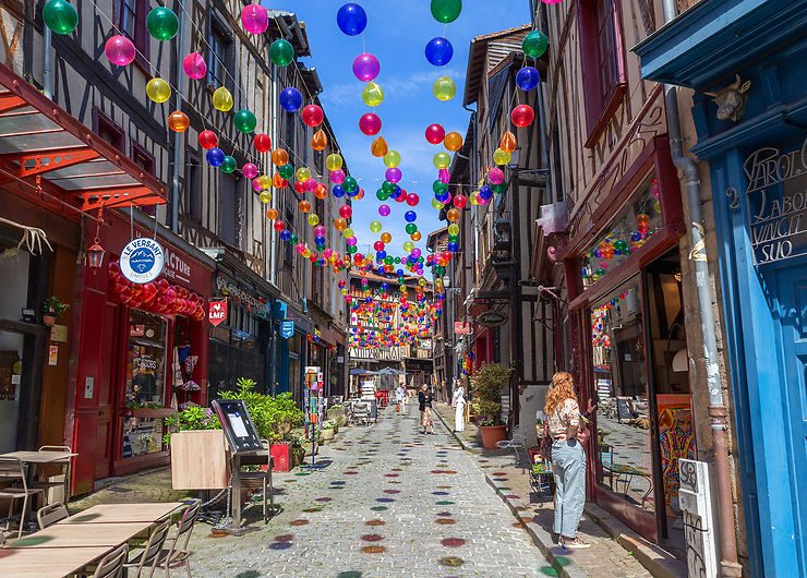 Quartier de la Boucherie : les belles maisons à pans de bois