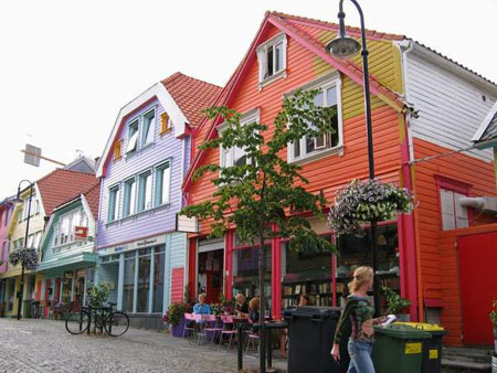 Maisons colorées dans la vieille ville Maisons colorées dans la vieille ville