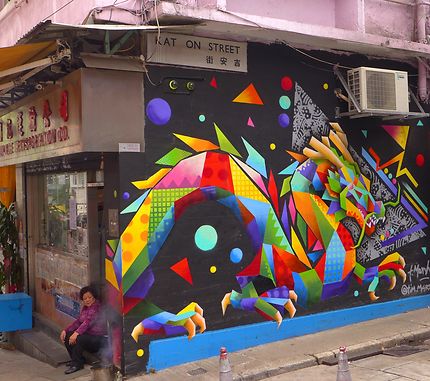 Mur peint à Wan Chai
