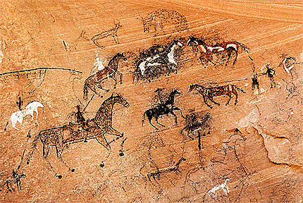 Cavaliers Espagnols peints par les Indiens Navajos