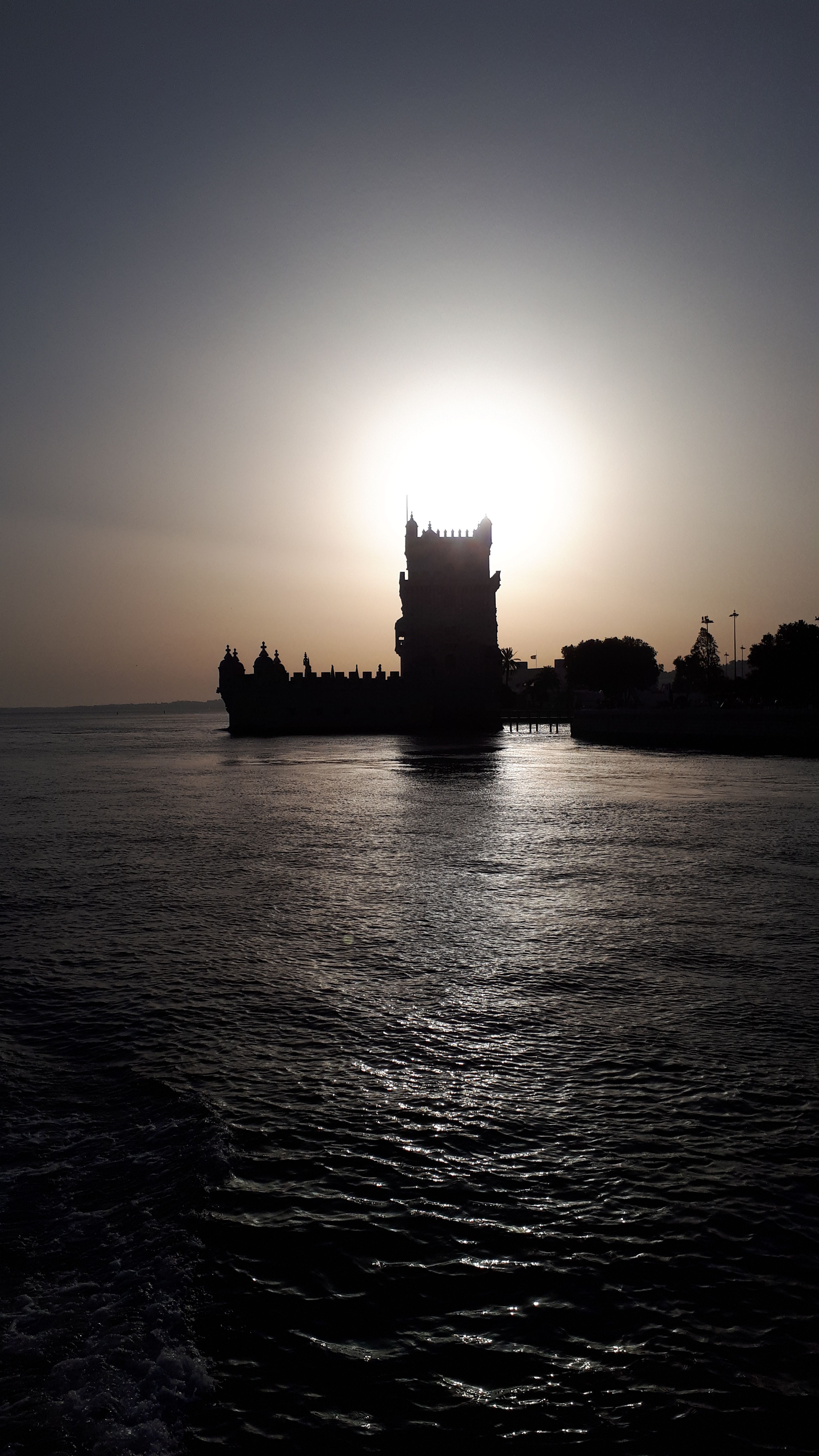 Le château de Belém, Lisbonne,au coucher du soleil