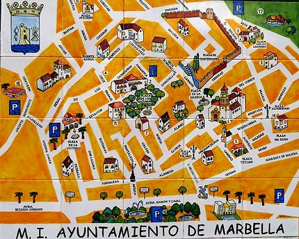Céramiques plan du vieux Marbella
