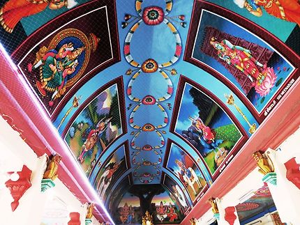Plafond peint Temple Sri Mariamman