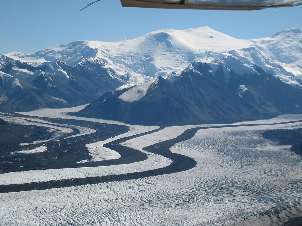 Flying over the Wrangle Range