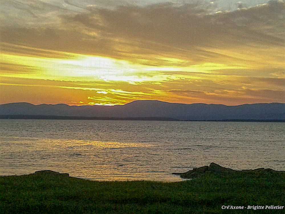 Coucher de soleil sur le fleuve Saint-Laurent