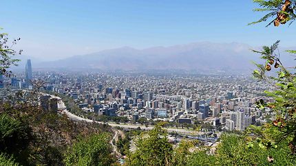 Vue sur Santiago du Chili