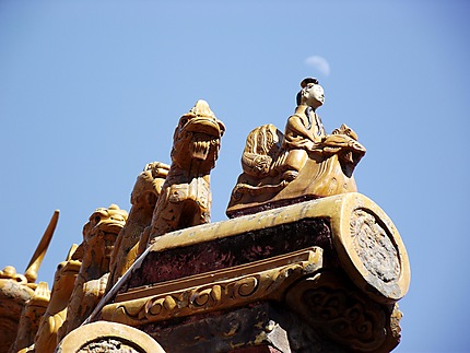 Figurines sur le toit des temples cité interdite