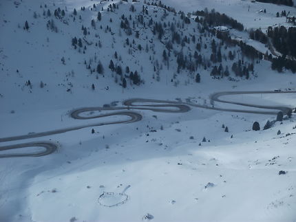 Route dans les Dolomites