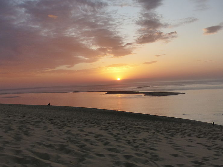 Coucher de soleil sur la Dune : Plages : Mer : Dune du Pilat : Pyla-sur