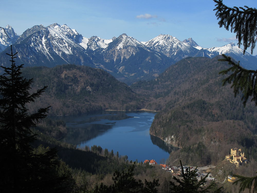 Alpsee et château d'Hohenschwangau