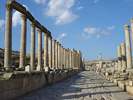Jerash: colonnes