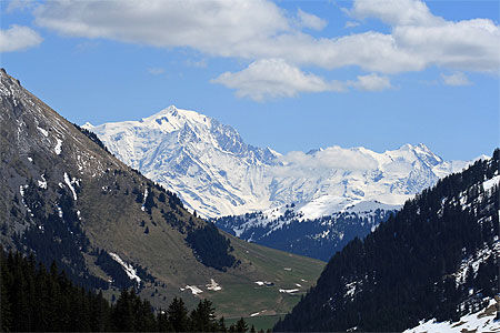 Le Mont Blanc depuis le col de la Croix Fry