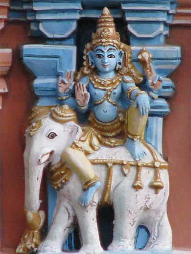 La statue de Vishnou à Srirangam La statue de Vishnou à Srirangam