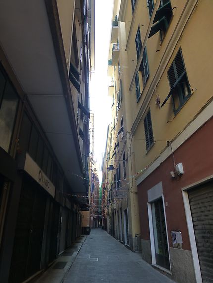 Ruelle décorée à Gênes