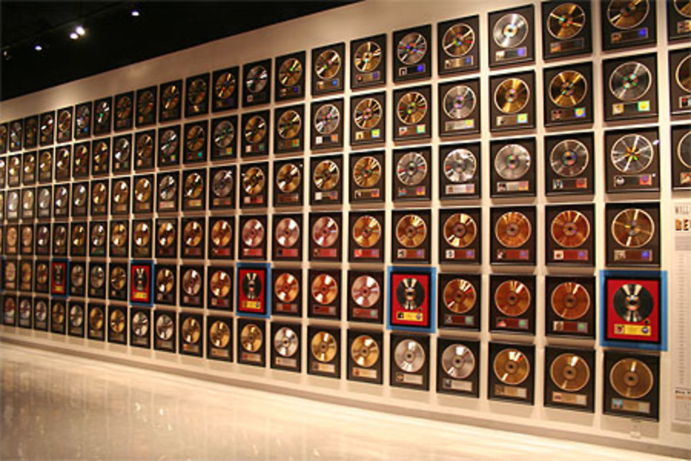 Mur de disques d'or