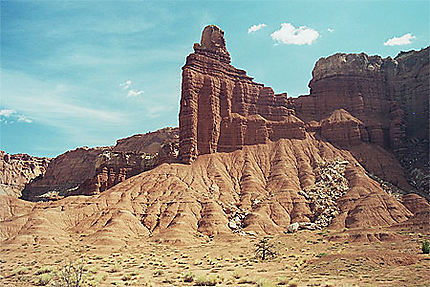 Chimney Rock Formation At Capitol Reef National Park 
