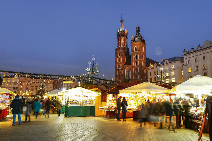 Concours de crèches et marché de Noël à Cracovie