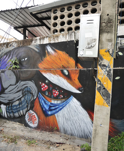 Street art dans les rues de Chiang Mai
