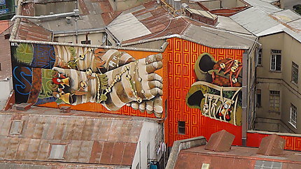 Street art ... mur peint à Valparaiso