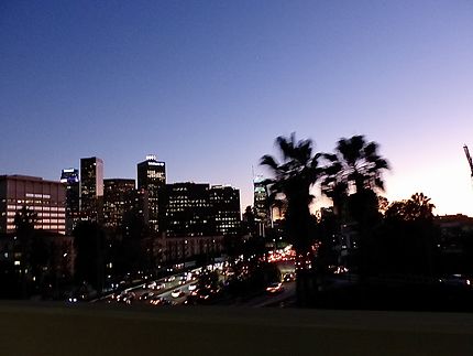 Coucher de soleil et embouteillages à Los Angeles