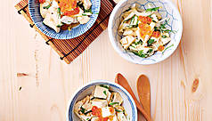 Recette de la salade de tofu et &oelig;ufs de saumon