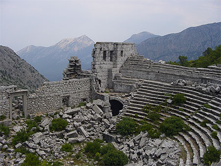 Le théâtre de Termessos Le théâtre de Termessos