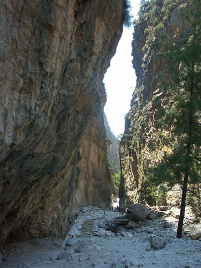 Les portes de fer dans les Gorges de Samaria Les portes de fer dans les Gorges de Samaria