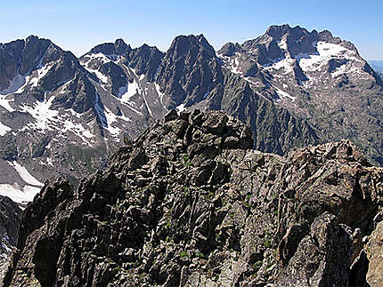 Vue de l'Argentera le plus haut sommet des alpes méridionales