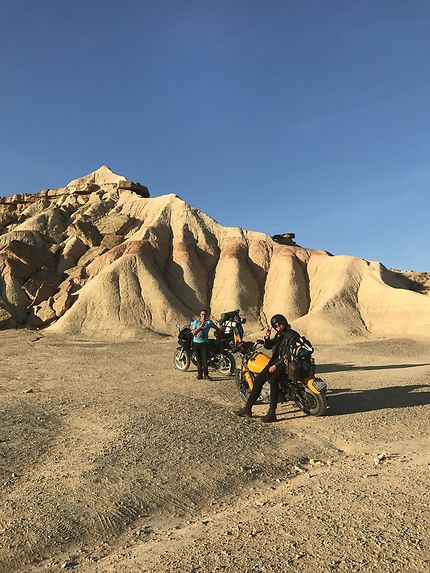 Promenade en moto dans le désert de Bardenas