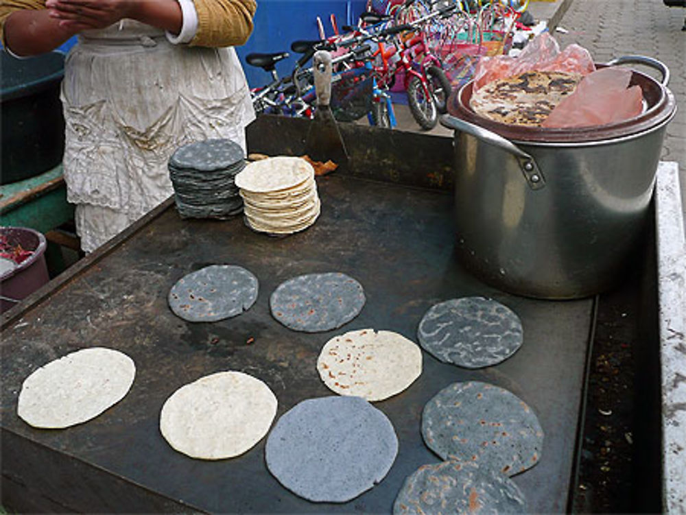 Tortillas de différentes couleurs