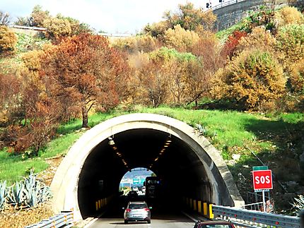 L'autoroute et ses tunnels