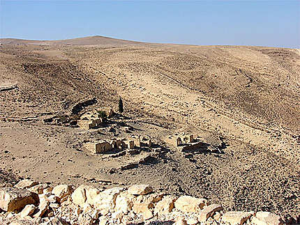 Hameau abandonné, vu depuis la forteresse de shaubak