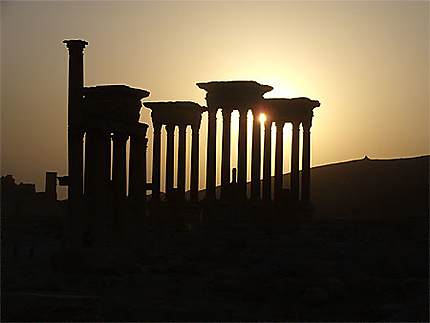 Coucher du soleil sur Palmyre