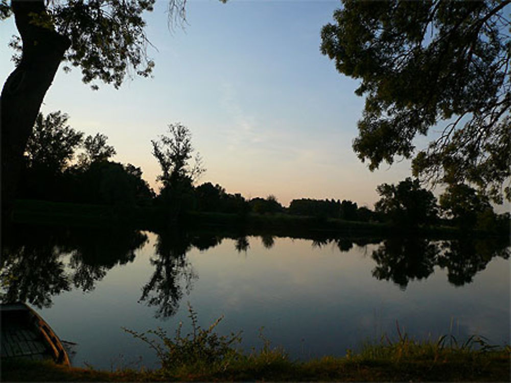 Coucher de soleil à Savonnières