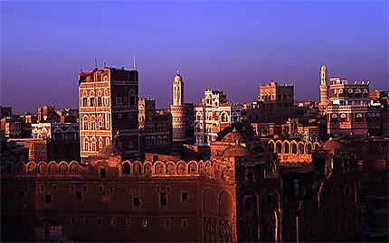 Coucher de soleil sur Sanaa