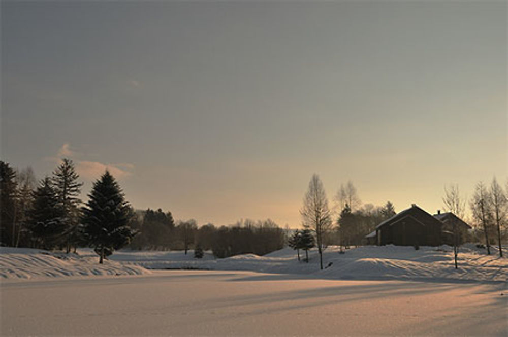 Les mille étangs sous la neige