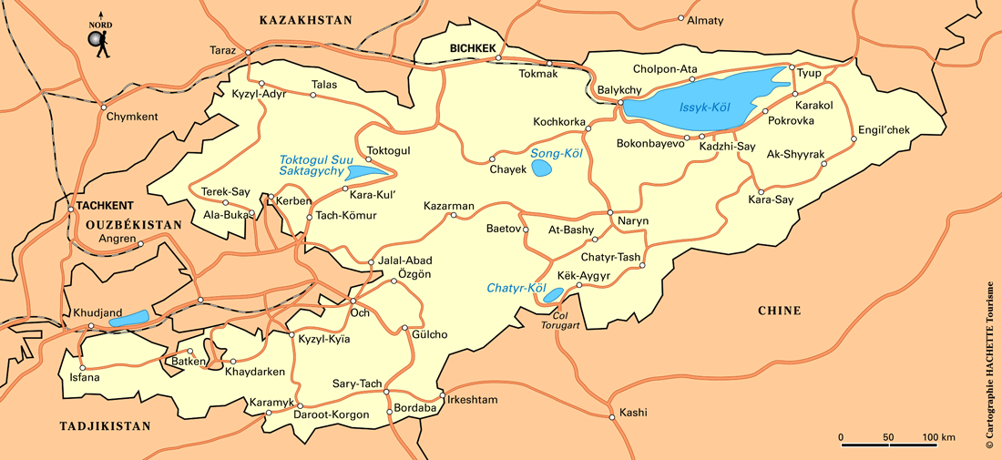 Carte Kirghizistan / Plan Kirghizistan