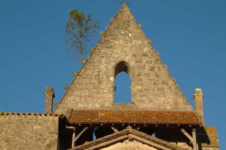 Eglise de Pompogne et son pin Eglise de Pompogne et son pin