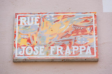 St-Etienne, la plaque de la rue José Frappa