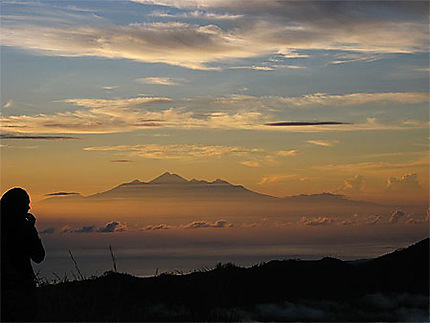 Mont Rajani depuis Batur