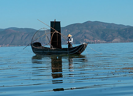 Pêcheur sur le lac Erhai