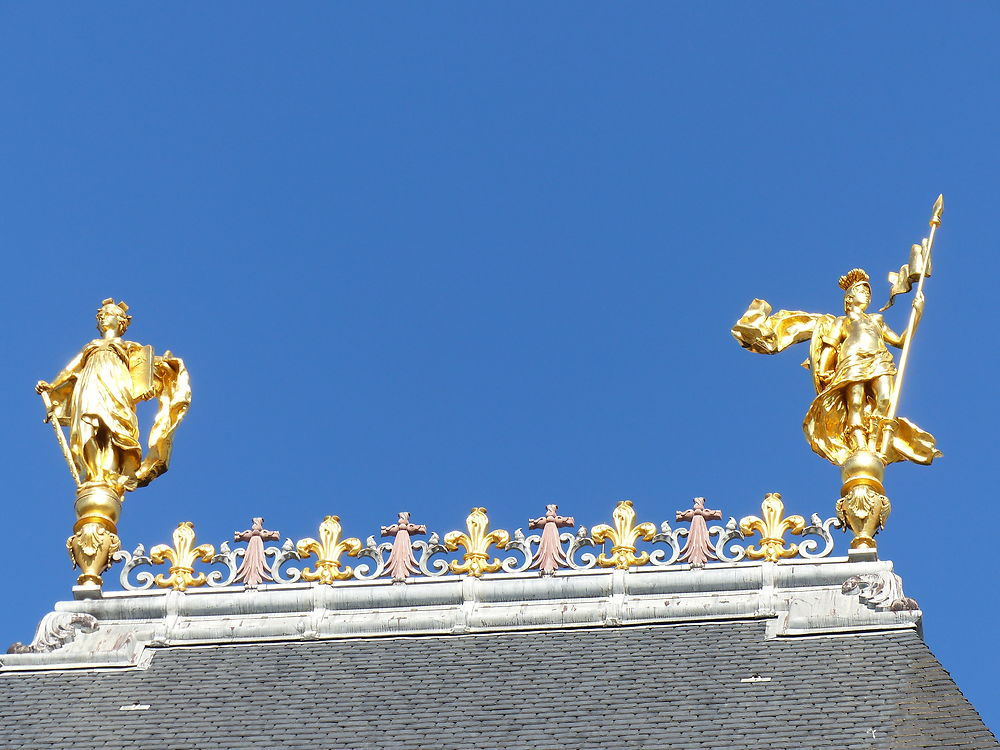 Sur la toiture du Parlement à Rennes