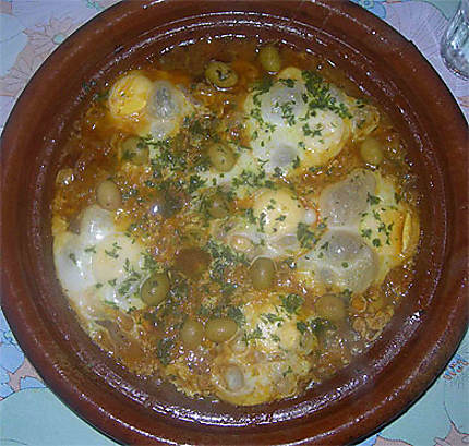 Kefta aux oeufs et aux olives
