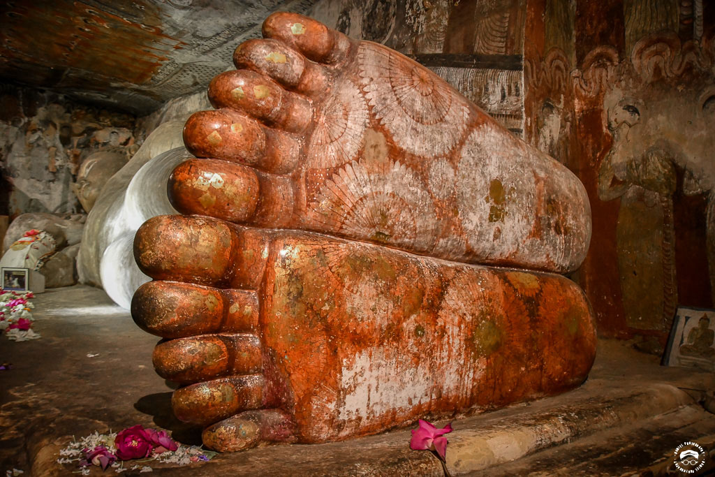 Les pieds de Bouddha à Dambulla Les pieds de Bouddha à Dambulla