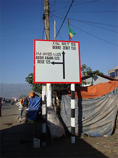 La route pour Addis Ababa