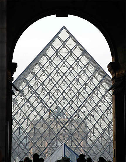 Entrée dans la cour du Louvre par la porte Sud
