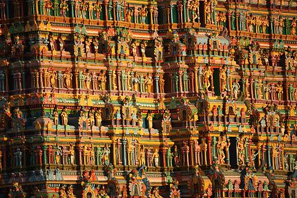 Gopuram du temple à Madurai