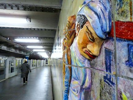 Fresque (détail), station du métro Bastille