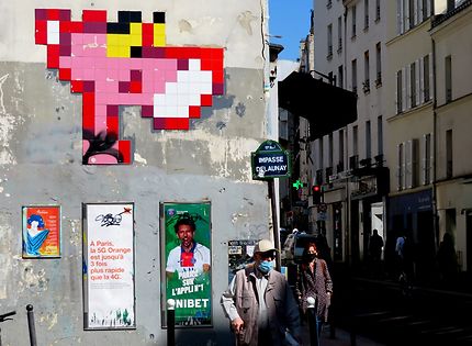 Street art (Invader) La Panthère rose