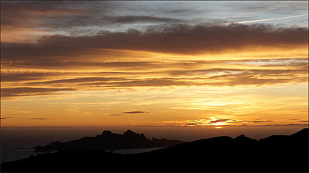 Coucher de soleil sur les calanques